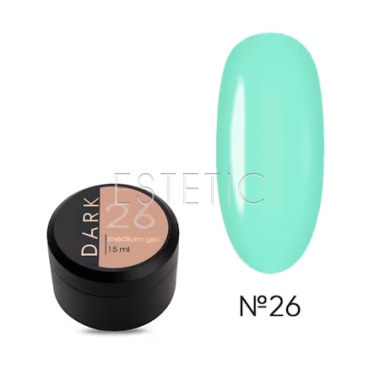 Рідкий гель DARK Medium Gel №26 світло-зелена пастель, 15 мл