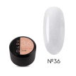 Рідкий гель DARK Medium Gel №36 молочно-білий з голографічними блискітками, 15 мл