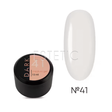Рідкий гель DARK Medium Gel №41 молочний з рожевим відливом, 15 мл