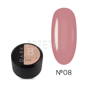 Рідкий гель DARK Medium Gel №08 рожевий нюд холодний, 15 мл