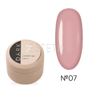 Жидкий гель DARK Medium Gel №07 теплый розовый нюд, 30 мл