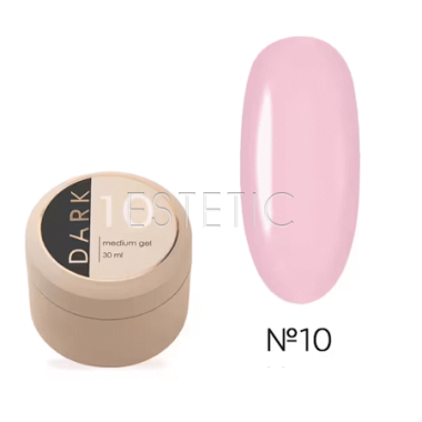 Жидкий гель DARK Medium Gel №10 нежный натурально-розовый, 30 мл