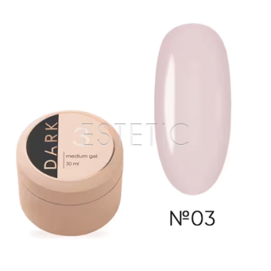 Жидкий гель DARK Medium Gel №03 розово-молочный, 30 мл