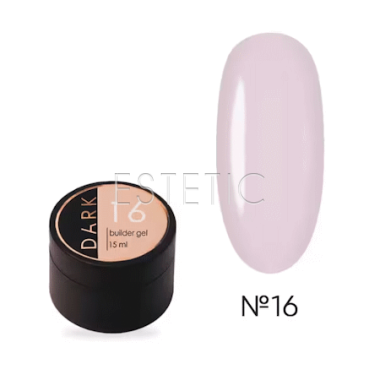 Гель DARK Builder Gel №16 моделюючий, ніжниий пильно-рожевий нюд, 15 мл