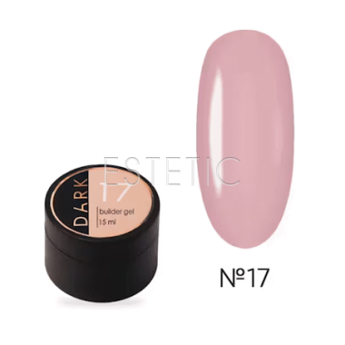 Гель DARK Builder Gel №17 моделирующий, светлый пыльно-лиловый нюд,15 мл