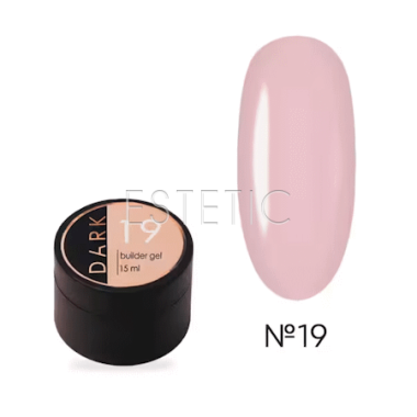 Гель DARK Builder Gel №19 моделирующий, светлый пыльно-розовый нюд,15 мл