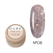 Гель-лак Dark Star Gel Polish 08 с золотыми голографическими блестками и розовым сиянием, 5 г