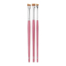 Фото 2 - Набор кистей для бровей ZOLA малиновый MAGIC BROW BRUSHES профессиональный (3 шт)