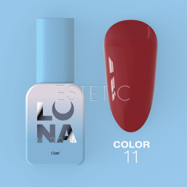 Гель-лак LUNA Color № 11 гранатово-червоний, 13 мл