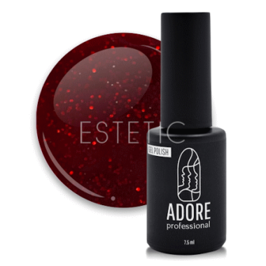 Гель-лак ADORE Gel Polish №152 christmas, темно-красный с глитером, 8 мл