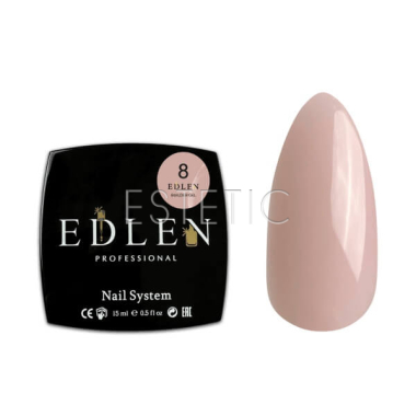 Гель для нарощування EDLEN Builder gel №08 натуральний беж холодний, 15 мл