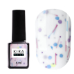 База Kira Nails Lollypop Base №002 молочна з кольоровими крихтами та соломкою, 6 мл