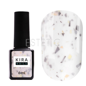 База Kira Nails Lollypop Base №003 молочная с черно-белыми крошками, 6 мл