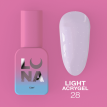 Рідкий гель Luna Light Acrygel №28 світло-бузковий з мікроблиском хамелеон,13 мл