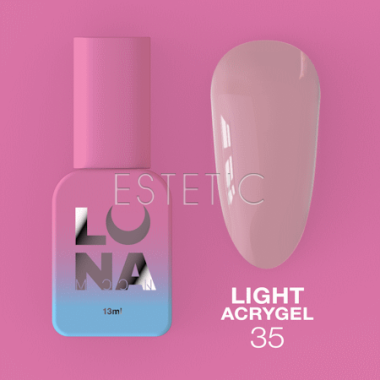 Жидкий гель Luna Light Acrygel №35 пастельный розово-сиреневый, 13 мл