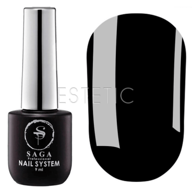 Топ без липкого слоя SAGA Professional BLACK черный, 9 мл