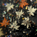 Фото 3 - Гель для дизайна Crooz Leaf Gel №02 кленовые листочки фольгированные, серебро+золото+оранжевый, 5 г
