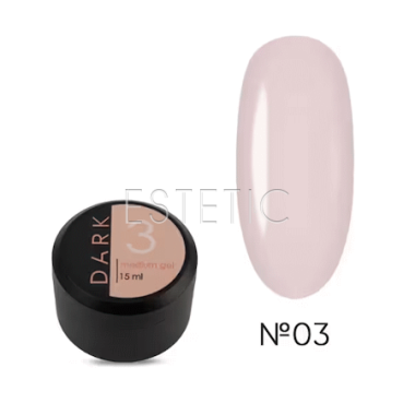 Рідкий гель DARK Medium Gel №03 рожево-молочний, 15 мл