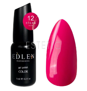 Гель-лак Edlen Color №012 рожева фуксія, емаль, 9 мл