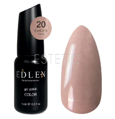 Гель-лак Edlen Color №020 холодний бежевий димчастий з золотим мікроблиском, 9 мл
