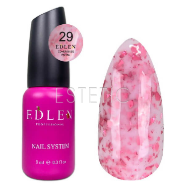 База Edlen Cover base №29 Potal молочно-рожева з рожевою поталлю, 9 мл