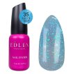 База Edlen Cover base №35 Shimmer напівпрозорий бірюза з неоновими блискітками, 9 мл