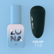 Гель-лак LUNA Color №114 зелений бутилочний, 13 мл