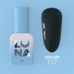 Гель-лак LUNA Color №117 глубокий темно-зеленый, 13 мл