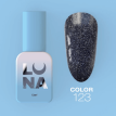Гель-лак LUNA Color №123 баклажановий з голографічним шиммером, 13 мл