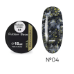 База NIKA ZEMLYANIKINA Rubber base Kaleidoscope 04 з поталлю,15 мл банка