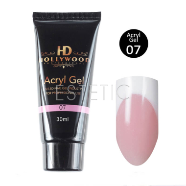 Акрил гель HD Hollywood Acryl Gel 07 розовый, 30 мл