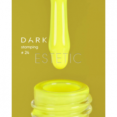 Лак для стемпінгу DARK Stamping polish №24 неоновий жовтий, 10 мл