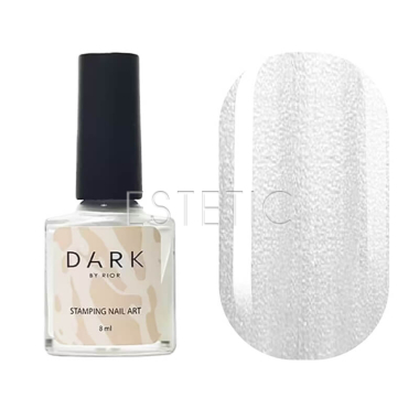 Лак для стемпинга DARK Stamping polish №44 белый перламутровый, 8 мл
