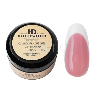 Hollywood Camouflage Gel Cover №10 камуфлирующий гель розовый нюд, 25 мл