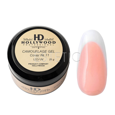 Hollywood Camouflage Gel Cover №11 камуфлюючий гель світлий бежево-рожевий, 25 мл