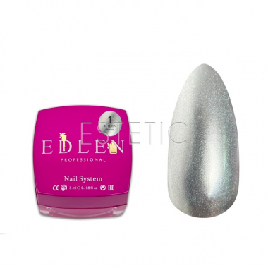 Гель краска жидкая фольга Edlen Metal Gel №01 серебро, 5 мл