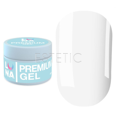Гель LUNA Premium Gel 02 для наращивания белый,15 мл