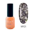 Гель-лак Dark Star gel polish 01 прозрачный с серебристым и голографическим глитером, 8 мл