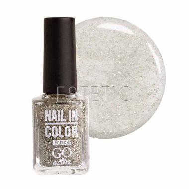 Лак для ногтей Go Active Nail Polish Nail in Color №074 голографические блестки, 10 мл
