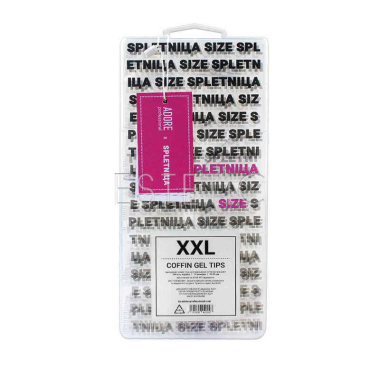 Гелевые типсы для наращивания XXL COFFIN Gel Tips Spletniца экстра-длинная БАЛЕРИНА, 240 шт