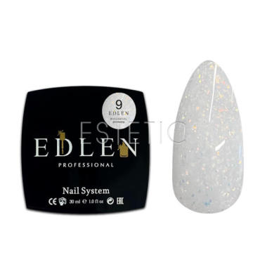 Гель EDLEN Builder gel Shimmer №09 молочний з блискітками червоного золота, 30 мл