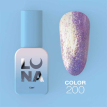 Гель-лак LUNA Color №200 золотисто-лиловый хамелеон с блестками, 13 мл