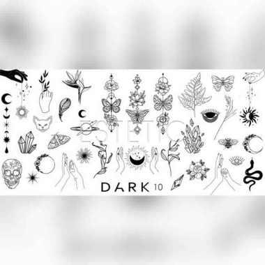 Пластина для стемпинга DARK 14 flora растения