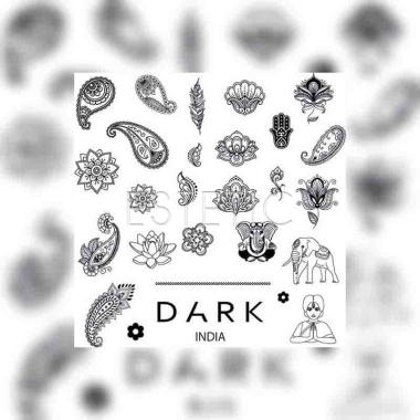 Пластина для стемпинга DARK India Индийские мотивы