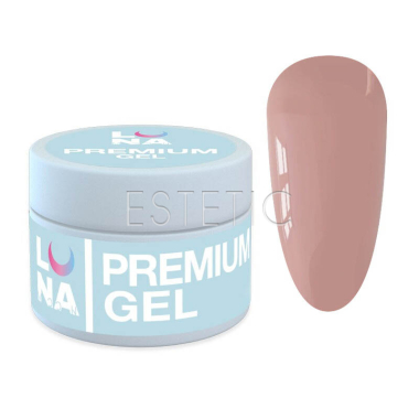 Гель LUNA Premium Gel 06 для нарощування бежево-ліловий,15 мл
