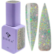 Гель-лак DNKa Gel Polish #0109 Spalah світловідбиваючий золотисто-салатовий голографік на прозорому, 12 мл