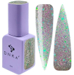 Гель-лак DNKa Gel Polish #0110 Spalah светоотражающий золотисто-зеленый голографик на прозрачном, 12 мл