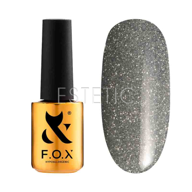 Гель-лак F.O.X Sparkle 005 светоотражающий с серебром, 7 мл
