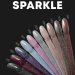 Фото 2 - Гель-лак F.O.X Sparkle 009 світловідбиваючий фіолетовий стигла слива з голографіком, 7 мл