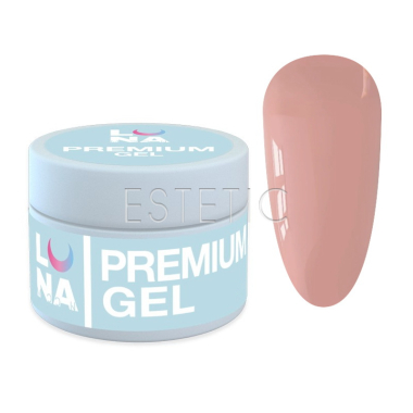 Гель LUNAPremium Gel 16 для нарощування пудровий бежево-рожевий, 15 мл